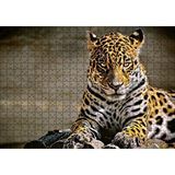 Cakapuzzle Sarı Siyah Beyaz Karışımlı Leopar Görseli 120 Parça Ahşap Puzzle