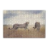 Cakapuzzle Savanada Av Hazırlığındaki Çitalar 120 Parça Ahşap Puzzle