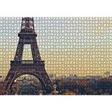Cakapuzzle Sonbahar Günbatımı Eyfel Kulesi ve Şehir Manzarası 120 Parça Ahşap Puzzle