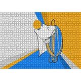 Cakapuzzle Soyut Tablo Kadın ve Sarı Top 120 Parça Ahşap Puzzle