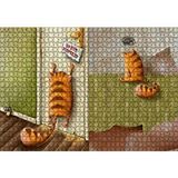Cakapuzzle Yaramaz Kedi Rahatsız Etmeyin Yazılı 120 Parça Ahşap Puzzle