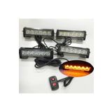 Çakar Lamba Power Ledli 4'lü Kırmızı-beyaz/mavi-beyaz 12v/ Lapa194