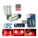 Çakar Ledli Stop Ampulü Fren Lambası 18 Led Kırmızı Tek Duy
