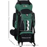 Cakard Extreme Outdoor 80+10 Litre Dağcı Sırt Çantası – Kamp, Trekking ve Hiking Için Profesyonel Sırt Çantası Yeşil
