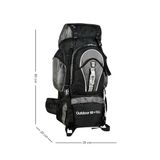 Cakard Outdoor 65+10L Dağcı Sırt Çantası, Gri, Unisex