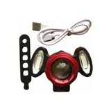 Çakarlı Bisiklet Lambası Şarzlı Ön Far Bisiklet Lambası Usb Şarzlı Bisiklet Işığı
