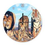 Cakasaat Aslan Leopar Ve Kaplan Kompozisyon Duvar Saati