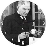 Cakasaat Atatürk Smokinli Kahve Sigara Duvar Saati
