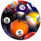Cakasaat Bilardo Topları Temalı Duvar Saati