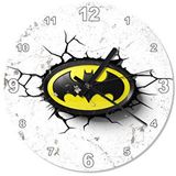 Cakasaat Çatlak Zeminde Batman Logo Sessiz Duvar Saati