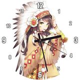 Cakasaat Cherokee Anime Kızı Görseli Duvar Saati
