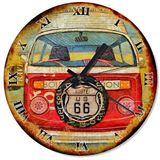 Cakasaat Eskimiş Zeminde Volkswagen Route 66 Duvar Saati