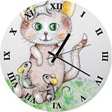 Cakasaat Fareler Kedi Görseli Duvar Saati