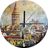 Cakasaat Galata Kulesinin Sanatsal Görsel Duvar Saati