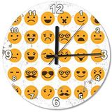 Cakasaat Gülümseyen Smiley'ler Tasarım Duvar Saati