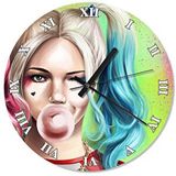 Cakasaat Harley Quinn Akarlı Duvar Saati