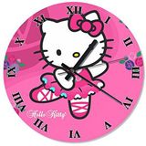 Cakasaat Hello Kitty Pembe Duvar Saati