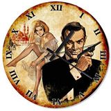 Cakasaat Jame Bond Dekoratif Duvar Saati
