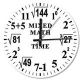 Cakasaat Matematik İşlem Zamanı Ahşap Duvar Saati Çok Renkli