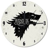 Cakasaat Stark Winter İs Comming Desenli Duvar Saati