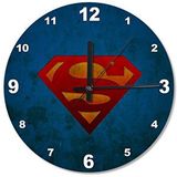 Cakasaat Superman Logo Ahşap Duvar Saati