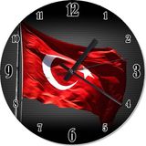 Cakasepetim Türk Bayrağı Duvar Saati - 50 x 50 cm