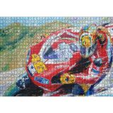 Cakatablo Ahaşap Tablo 46 Numara KırmızMotosiklet Hız Görseli 1000 Parça Puzzle Yapboz MDF Ahşap