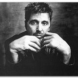 Cakatablo Ahşap Tablo Al Pacino Siyah Beyaz Resim Fon Siyah