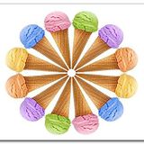 Cakatablo Ahşap Tablo Çeşitli Kornet Dondurma Yelpazesi