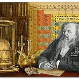 Cakatablo Ahşap Tablo Dimitri Mendeleyev Element Sistem Periyodik Tablo