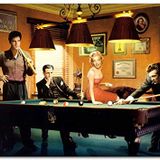Cakatablo Ahşap Tablo Elvis Clark Marilyn ve James Bilardo Masasında