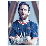 Cakatablo Ahşap Tablo Messi PSG Forma Afiş