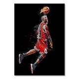 Cakatablo Ahşap Tablo Michael Jordan 3 Numaralı Forma Smaç Görseli