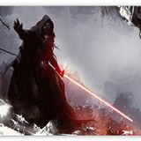 Cakatablo Ahşap Tablo Yıldız Savaşları Darth Vader ve Işın Kılıcı