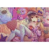 Cakatablo Anime Karakteri Şapkalı Kız ve Oyuncakları 1000 Parça Puzzle Yapboz MDF Ahşap