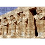 Cakatablo Antik Mısır'da Tapınağın Muhafızları Kil Heykeller 1000 Parça Puzzle Yapboz MDF Ahşap