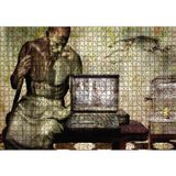 Cakatablo Bilgisayar Heykel Geçmiş Gelecek 1000 Parça Puzzle Yapboz MDF Ahşap