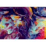 Cakatablo Çiçek Deseni Kamp Ateşi Görseli 1000 Parça Puzzle Yapboz MDF Ahşap