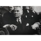 Cakatablo Cumhuriyet Bayaramı Töreninde Atatürk Görseli 1000 Parça Puzzle Yapboz MDF Ahşap