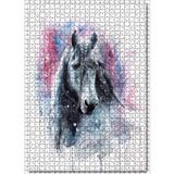 Cakatablo Eski Yelesi Örgülü At Figürü Görseli 1000 Parça Puzzle Yapboz MDF Ahşap