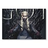 Cakatablo Game Of Thrones Daenerys Targaryen Tahtta Mdf Ahşap Tablo