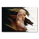Cakatablo Game Of Thrones Daenerys Targaryen Ve Ejderhalar Mdf Ahşap Tablo