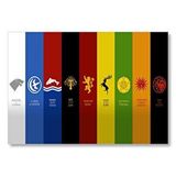 Cakatablo Game Of Thrones Milletler Kompozisyon Mdf Ahşap Tablo