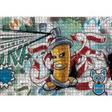 Cakatablo Graffiti Sokak Boyama Sanatı Sprey 1000 Parça Puzzle Yapboz MDF Ahşap