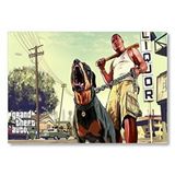 Cakatablo Gta 5 Franklin Ve Chop Mdf Ahşap Tablo