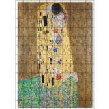 Cakatablo Gustav Klimt Öpücük Tablosu 120 Parça Puzzle Yapboz MDF Ahşap