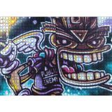 Cakatablo Halk Düşmanı Grafiti Duvar Boyama 1000 Parça Puzzle Yapboz MDF Ahşap