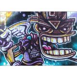Cakatablo Halk Düşmanı Grafiti Duvar Boyama 120 Parça Puzzle Yapboz MDF Ahşap