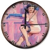 Cakatablo İç Çamaşırlı Kadın Analog Duvar Saati