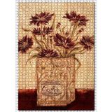 Cakatablo Kahve Ambalafından Saksıda Çiçek Görseli 1000 Parça Puzzle Yapboz MDF Ahşap